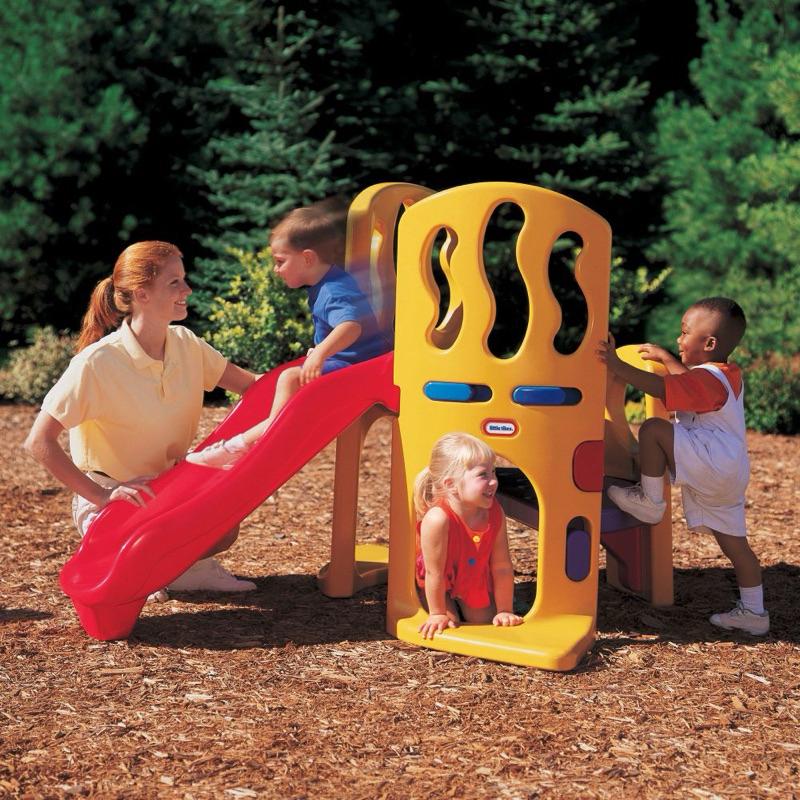 ❰免運❱ little tikes 快樂滑梯 遊戲區 兒童學習玩具 溜滑梯 平衡訓練 室外遊戲 滑梯-細節圖2
