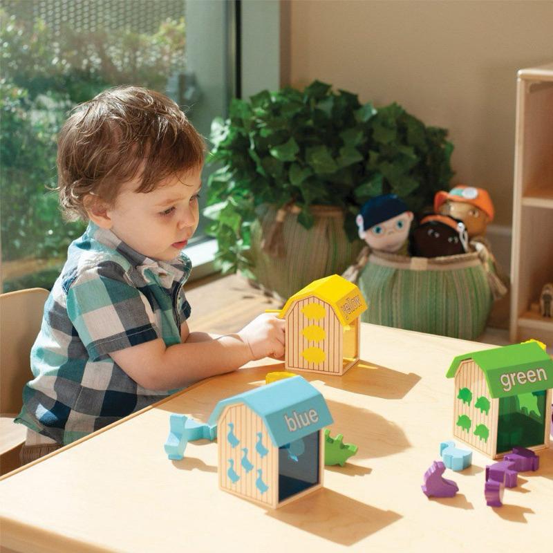 ❰免運❱ guidecraft 顏色數字農場小屋 手眼協調 視覺追視 認知學習 益智玩具 兒童學習玩具 邏輯推理觸覺舒緩-細節圖2