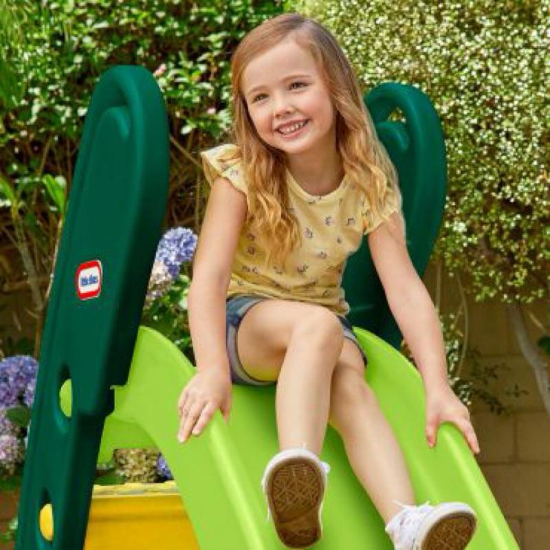 ❰免運❱ little tikes 歡樂大滑梯 森林綠 遊戲區 兒童學習玩具 溜滑梯 平衡訓練 室外遊戲 滑梯-細節圖2