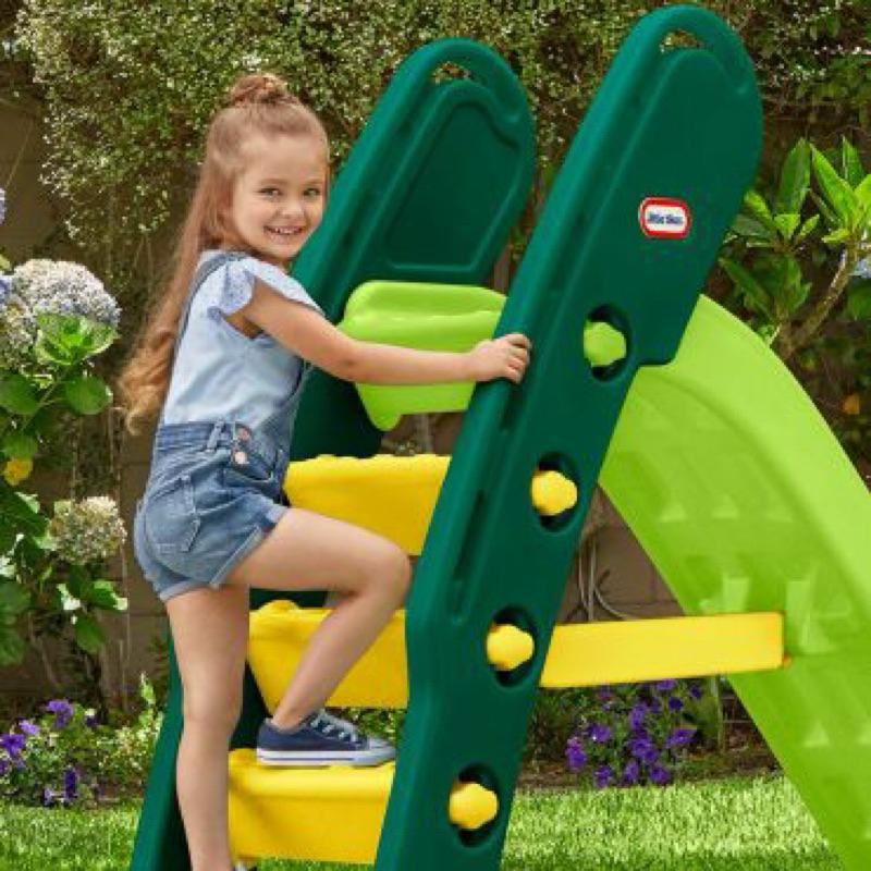 ❰免運❱ little tikes 歡樂大滑梯 森林綠 遊戲區 兒童學習玩具 溜滑梯 平衡訓練 室外遊戲 滑梯-細節圖3