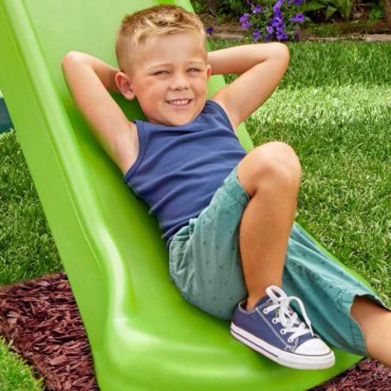 ❰免運❱ little tikes 歡樂大滑梯 森林綠 遊戲區 兒童學習玩具 溜滑梯 平衡訓練 室外遊戲 滑梯-細節圖4