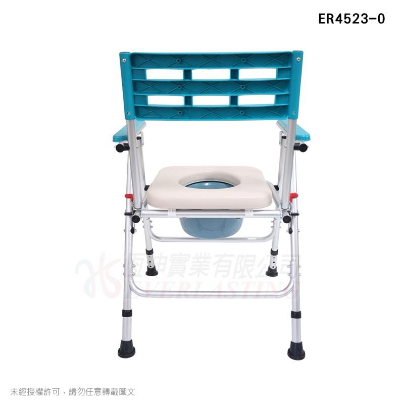 ❰免運❱ 恆伸 ER4523-0 鋁合金無輪收合便椅 霧銀(軟/硬墊) 便盆椅 有輪便盆椅 固定式 便器椅 輔具 洗澡椅-細節圖3