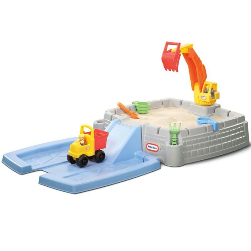 ❰免運❱ little tikes 挖土機沙箱 沙坑 玩沙遊戲區 兒童學習玩具 情緒緩和 觸覺舒緩 平衡訓練 室外遊戲-細節圖5