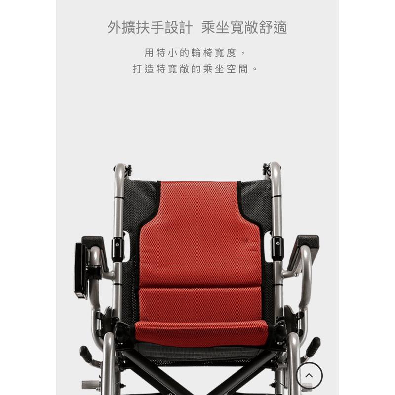 ❰免運❱ Karma 康揚 KM-2500 贈桌板 輕量化鋁合金輪椅 小輪 輪椅B款 折疊輪椅 輔具補助 輪椅 銀髮輔具-細節圖5