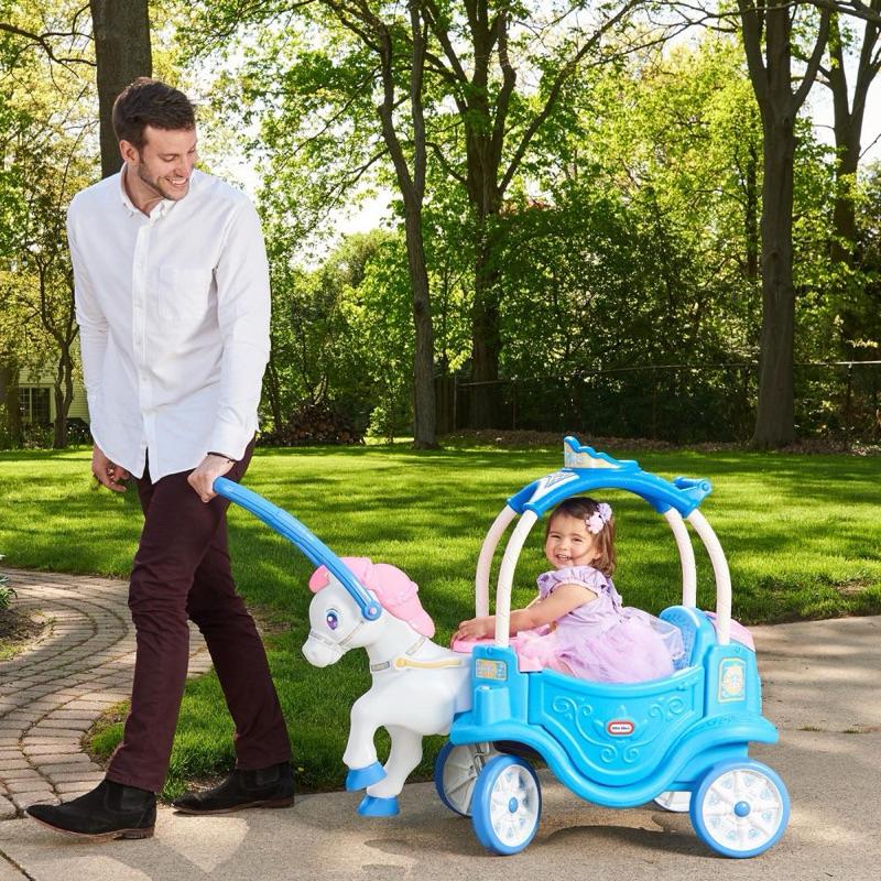 ❰免運❱ little tiles 冰雪公主馬車 腳行車 兒童學習玩具 手腳協調訓練 腳力車 腳踏車 滑步車 小孩推車-細節圖3