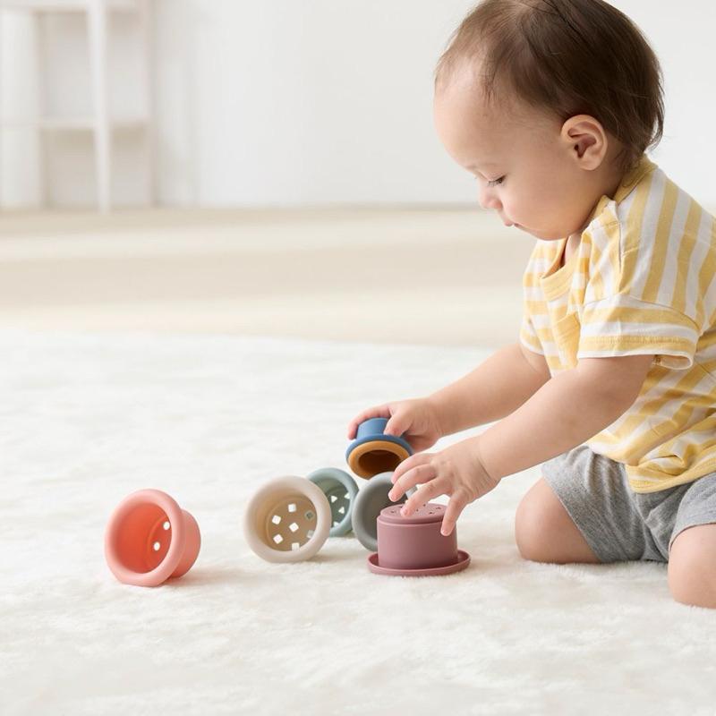 ❰現貨❱ 童心園 乖乖洗澡套杯組 視覺追視 認知學習 益智玩具 兒童學習玩具 邏輯推理 觸覺舒緩 兒童玩具-細節圖2