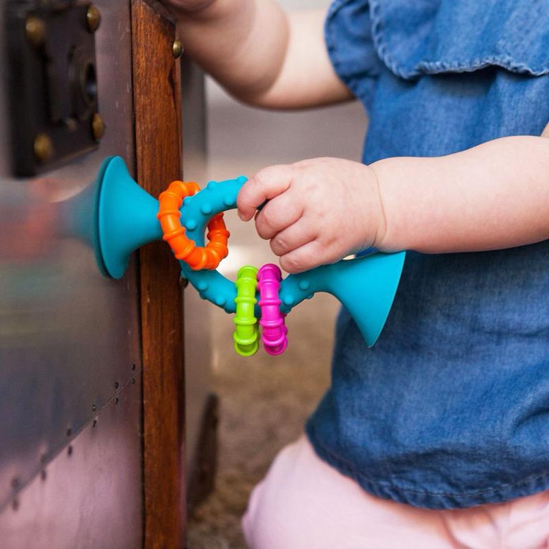 ❰現貨❱ FatBrain 觸覺吸盤環-藍 固齒器 視覺追視 認知學習 益智玩具 兒童學習玩具 邏輯推理 觸覺舒緩 玩具-細節圖5