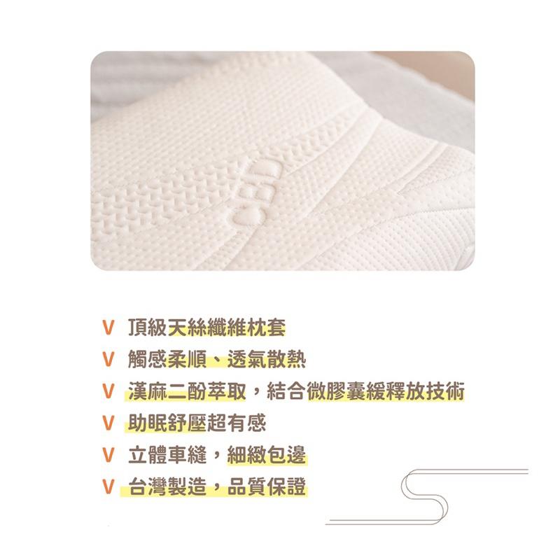 ❰免運❱ QSHION CBD 助眠枕_工學型 水洗枕頭 枕頭 環保耐用 台灣製造 透氣 抑菌防蟎 寢具 高支撐 落枕-細節圖5
