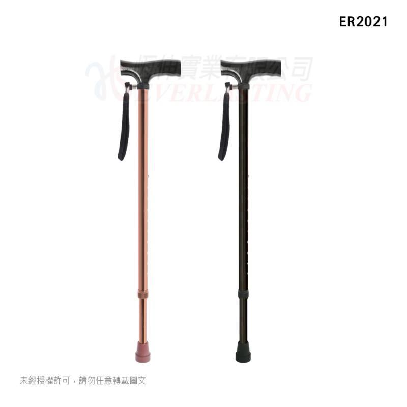 ❰免運❱ 恆伸 ER2021鋁合金單手拐杖 木頭Ｔ型握柄 拐杖 柺杖 鋁合金柺杖 輕量化拐杖 手杖 銀髮輔具-細節圖2