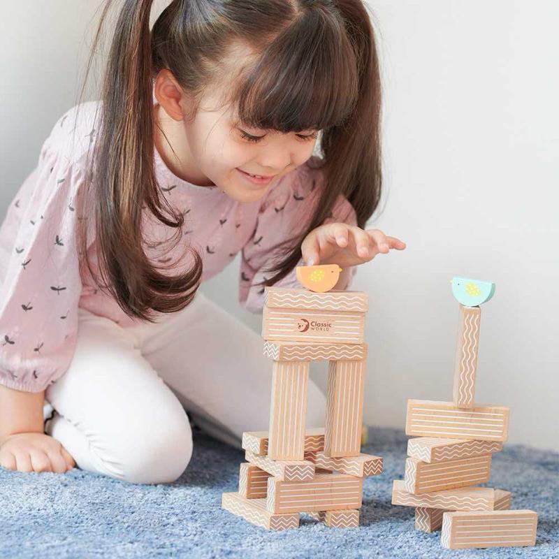 ❰現貨❱ Classic World 小鳥趣味疊疊樂 視覺追視 認知學習 益智玩具 兒童學習玩具 邏輯推理 觸覺舒緩-細節圖2