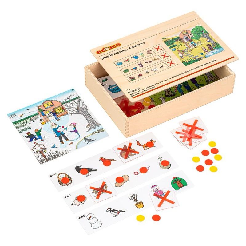 ❰免運❱ educo 四季搜尋遊戲 否定概念遊戲 桌遊 兒童學習玩具 手眼協調訓練 益智玩具 遊戲 觸覺刺激 邏輯思考-細節圖6