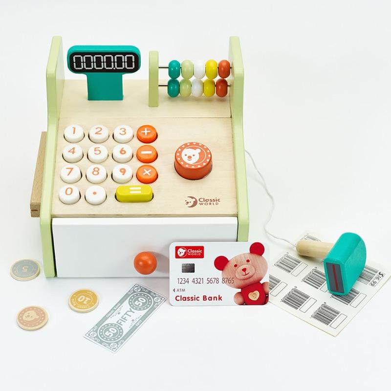 ❰現貨❱ Classic World 小老闆木製收銀機 視覺追視 認知學習 益智玩具 兒童學習玩具 邏輯推理 觸覺舒緩-細節圖2