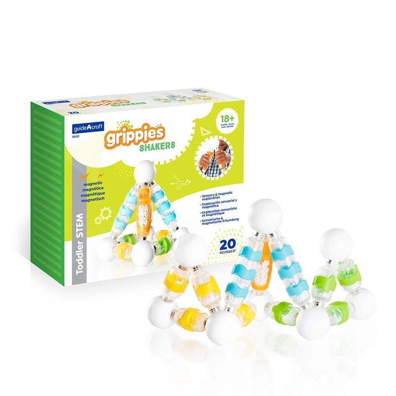 ❰免運❱ guidecraft 觸覺磁力沙沙積木-20件 兒童玩具 手眼協調訓練 益智玩具 遊戲 觸覺刺激 邏輯思考玩具-細節圖8