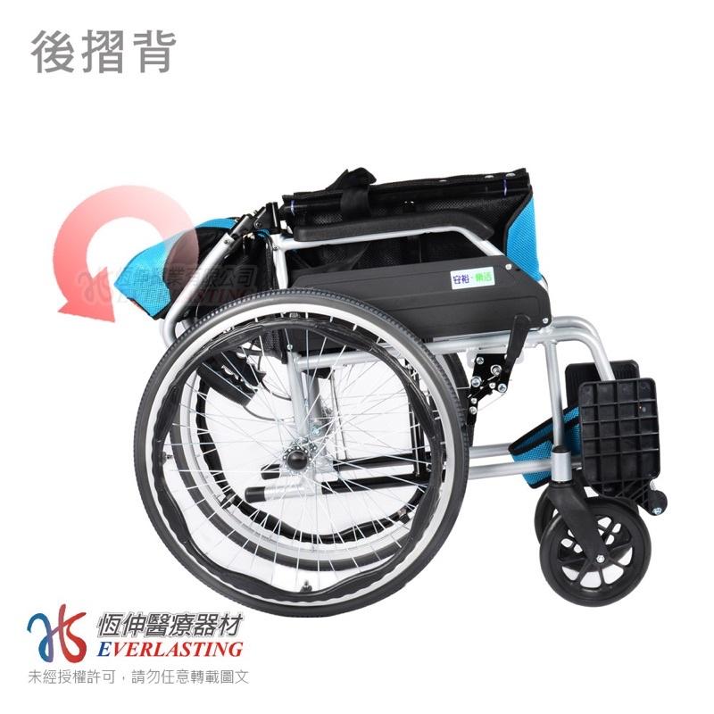 ❰現貨免運❱ 恆伸 ER-0211-1A 高背輪椅 18”座寬 鋁合金 雙層 輪椅B款 可後折 外旋踏板  0211-細節圖3