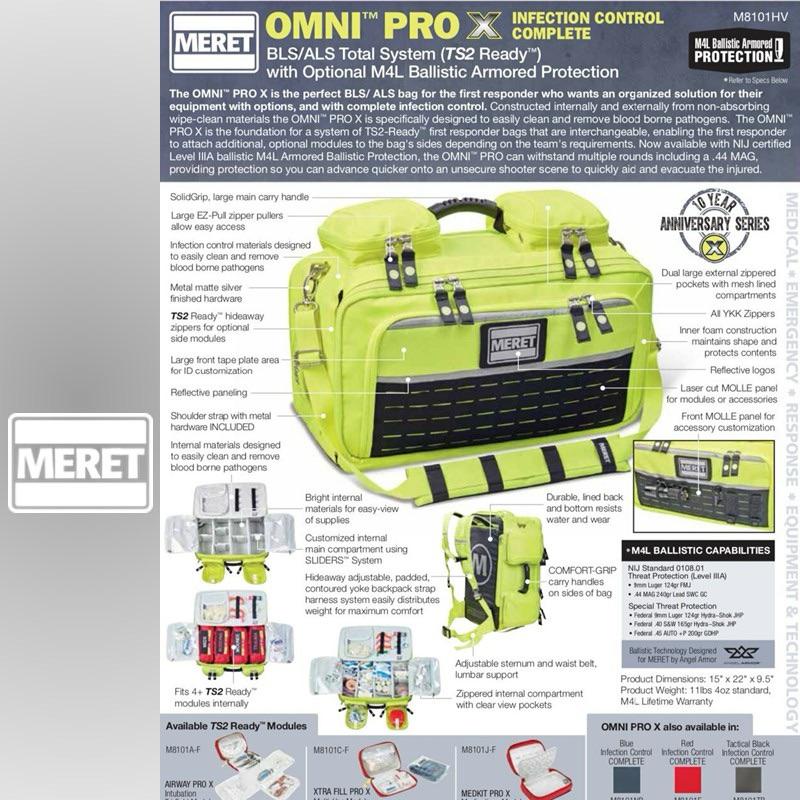 ❰免運❱ 美國MERET OMNI™PRO X緊急醫療系統急救包 M8101 EMT 急救包 肩背包 救護包 醫院救護車-細節圖7