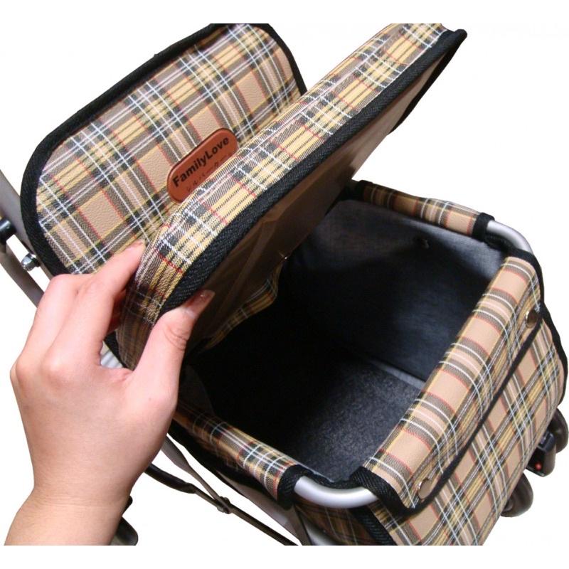 ❰免運❱ 杏華 F685 日式 鋁合金四輪助行車 一般型 輕量化 鋁合金 助步車 四輪車 散步車 買菜車 輔具 銀髮-細節圖3