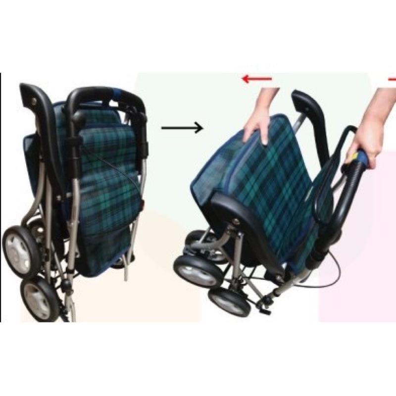 ❰免運❱ 杏華 F238 日式 鋁合金四輪助行車 一般型 輕量化 鋁合金 助步車 四輪車 散步車 買菜車 輔具 銀髮-細節圖4