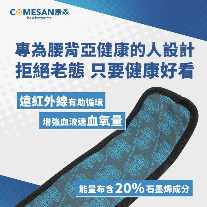 ❰現貨免運❱ COMESAN 康森 石墨烯隱形護腰 腰 4吋 石墨烯黑科技 台灣製造 抗菌防蟎 護膝 護具 運動護具-細節圖3