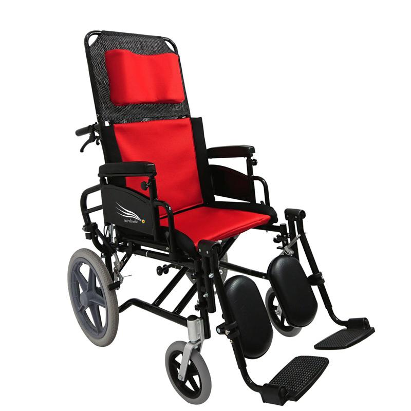 ❰免運❱ 祥巽 MF-58B5 輕量平躺輪椅 小輪 16吋 18吋座寬 輪椅B+AB款 鋁合金 輕量化輪椅 銀髮輔具-細節圖2