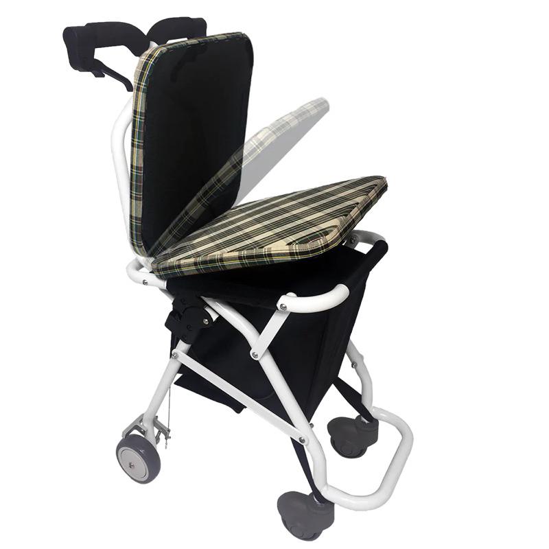 ❰免運❱ 祥巽 輕便車 TR-01 帶輪型助步車 助步器 助走車 有輪助步車 菜籃車 可收合 鋁合金 銀髮輔具 推車-細節圖4