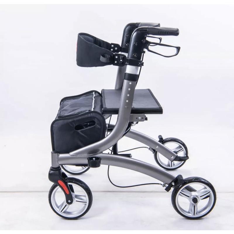 ❰免運❱ 均佳 JK-007 鋁合金四輪助行車 歐式健走型 輕量化 鋁合金 助步車 四輪車 散步車 買菜車 輔具 補助-細節圖4