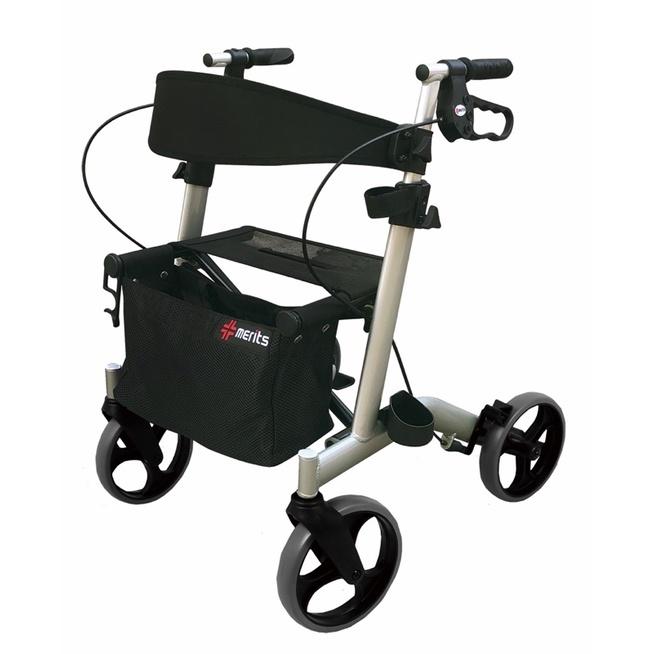 ❰免運❱ 美利馳 方便行 W465 香檳金 代輪型助步車 助步車 原廠公司貨 助行椅 銀髮 輔具 補助 merits-細節圖5