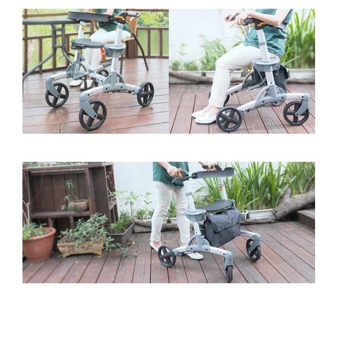 ❰免運❱ 瑞典 Eurovema 慢活旅行步行助行器 助步車 S7 鋁合金 輕巧 可收合 帶輪型助步車 輔具 補助 銀髮-細節圖7