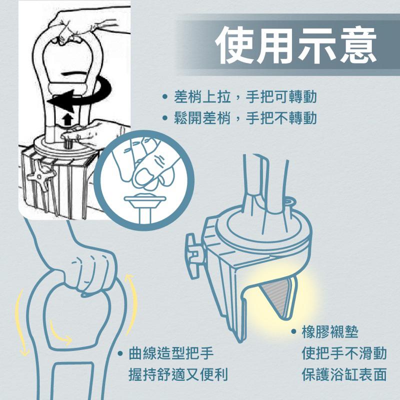 ❰免運❱ ORANGE+ 悅康 浴缸輔助扶手 免工具 防滑 快速安裝 安全扶手 起身扶手 廁所 浴室 沐浴椅 洗澡椅 輔-細節圖8