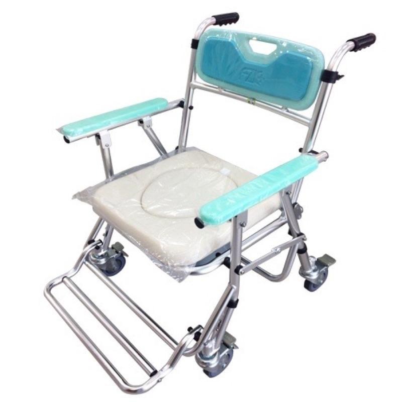 ❰現貨免運❱ 富士康 FZK-4542 標配子母墊 高度可調 鋁附輪收合 便盆椅 鋁合金 附輪 便盆椅 扶手 原廠認證-細節圖5