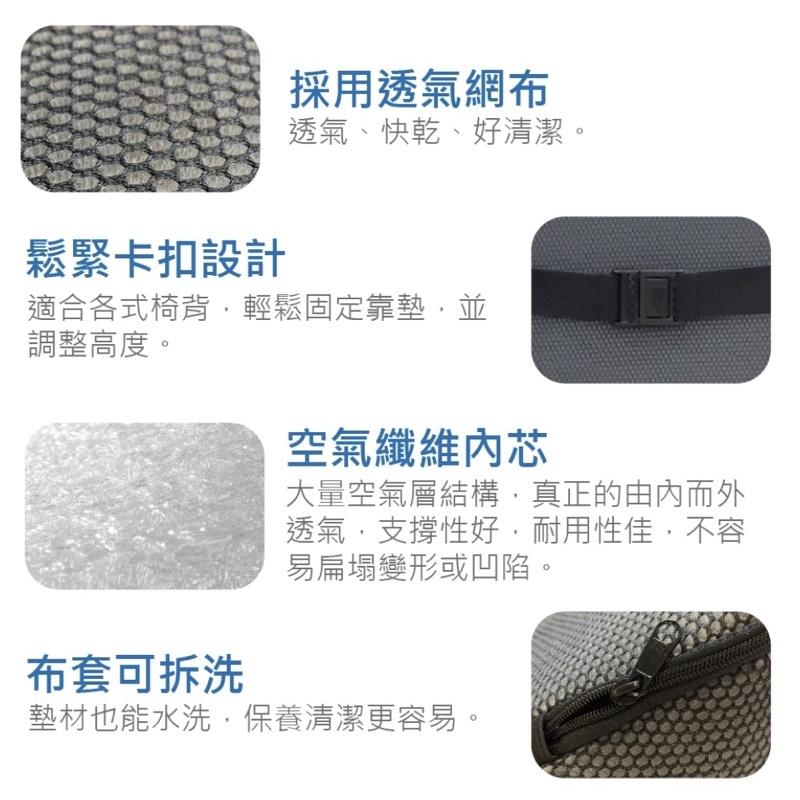 ❰免運❱ QSHION 緩壓腰靠墊 透氣 4D 久坐 台灣製造 椅墊 透氣 抑菌防蟎 寢具 送禮首選 軟墊 背墊 腰靠-細節圖4