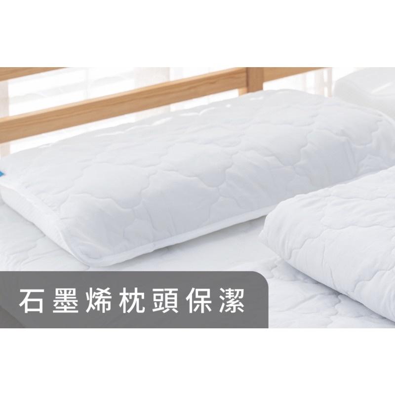 ❰免運❱ QSHION 石墨烯枕頭保潔墊 降溫 透氣 散熱 抗污 涼感 抑菌防蟎 寢具 保潔墊 送禮首選-細節圖2