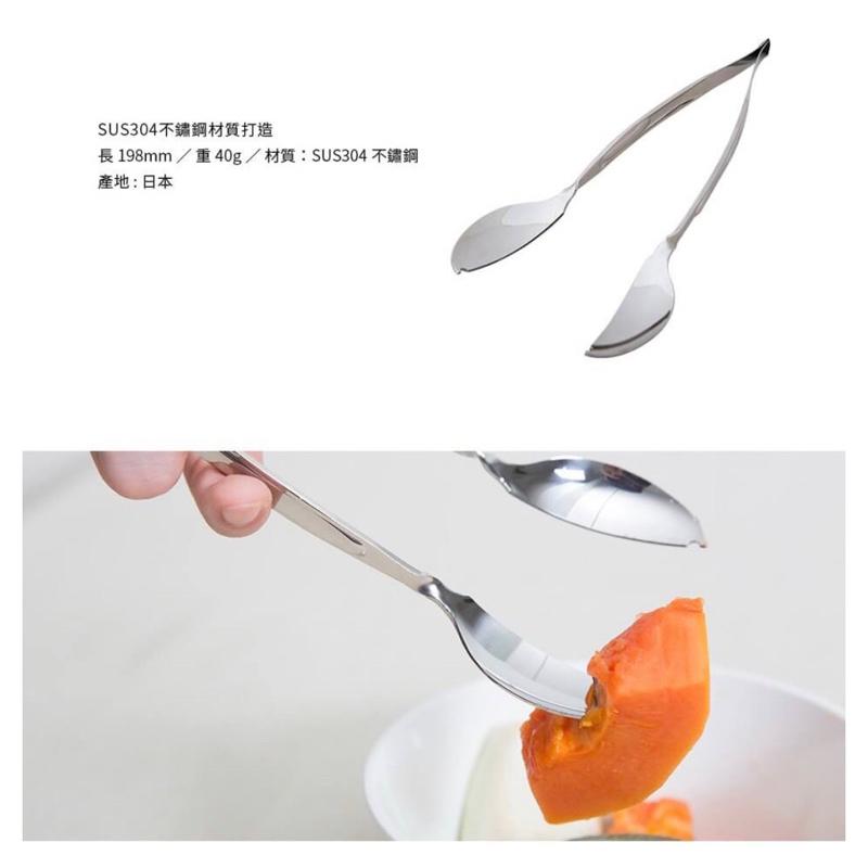 ❰免運❱ 日本 萬能湯匙 彈力握柄 切 叉挖 撈 盛 夾 皆可 用餐食具 通用湯匙 銀髮輔具 中風 握力弱 餐具-細節圖5