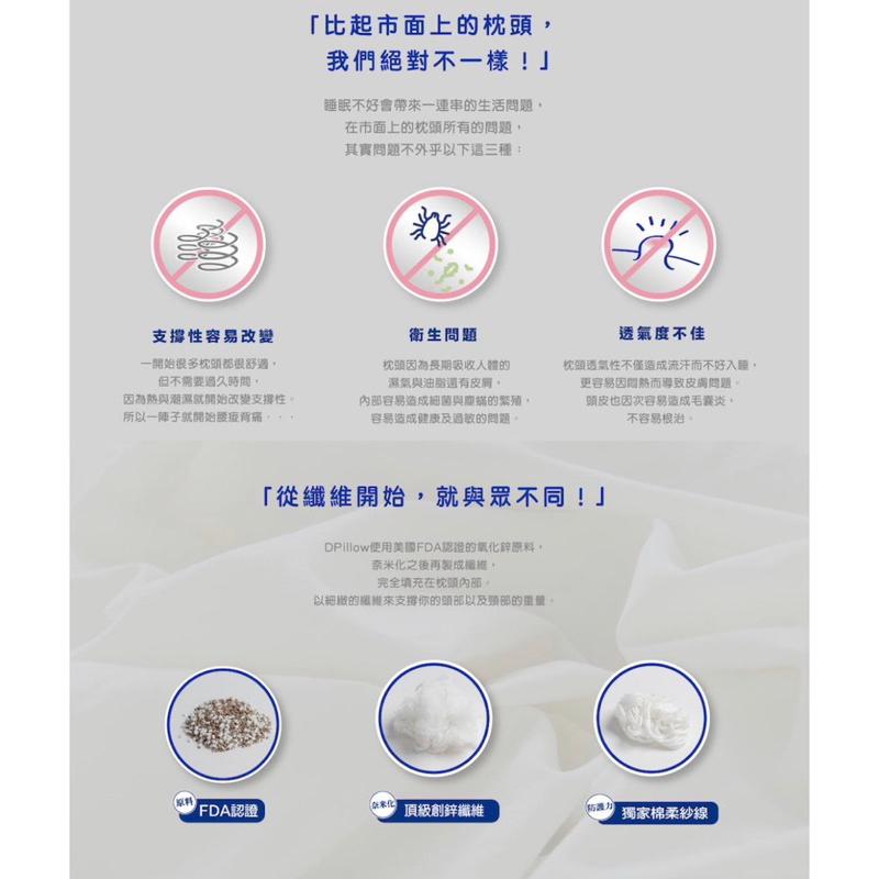 ❰免運❱ DPILLOW 隨行枕 機能枕 舒適親膚 上班 上課 露營 除臭 防蟎 透氣 抗菌 專利纖維 寢具 枕頭 奈米-細節圖5