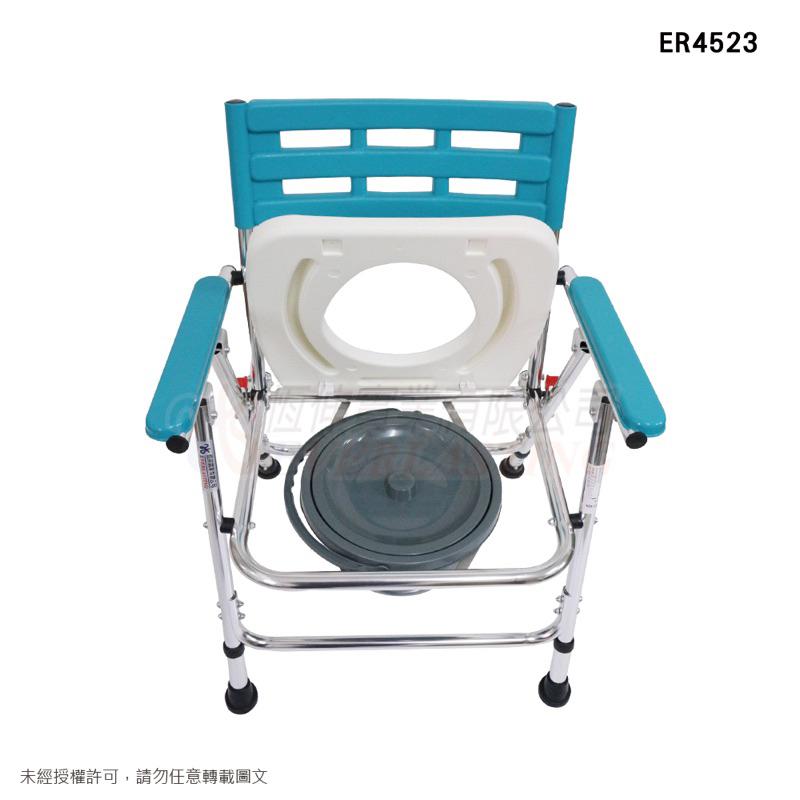 ❰免運❱ 恆伸 鋁製無輪收合便椅 亮銀 軟墊 ER-4523 便盆椅 便器椅 鋁合金便盆椅 沐浴椅 洗澡椅-細節圖8