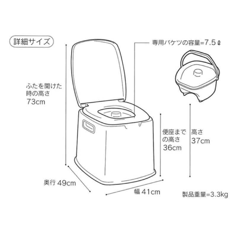 ❰免運❱ 日本製 行動馬桶 抗菌加工 移動馬桶 衛浴潔淨館 日本製 浴室用品 廁所設備 洗澡-細節圖5