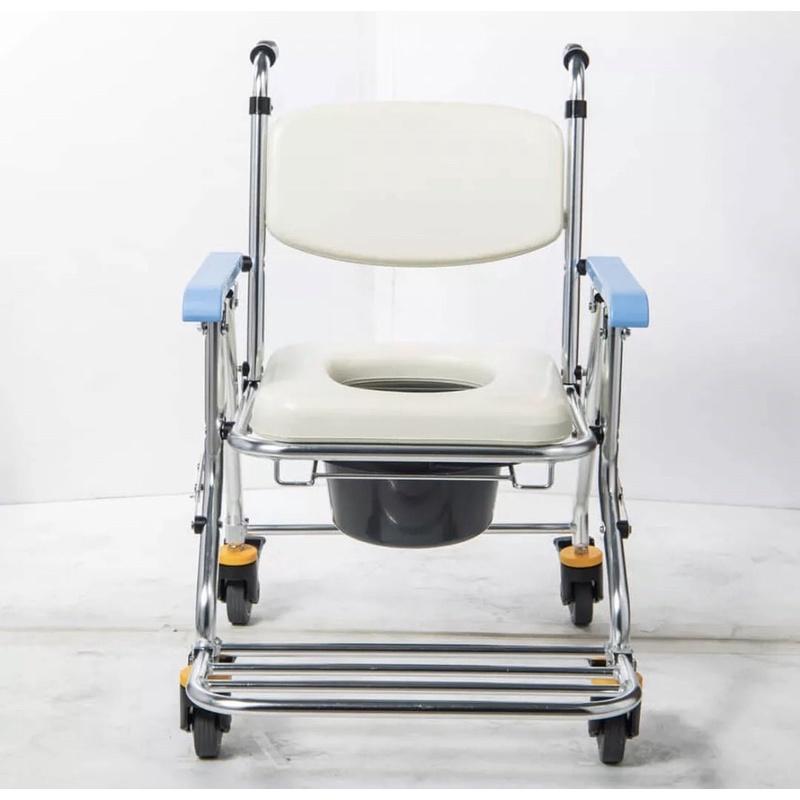 ❰免運❱ 均佳 JCS-208 鋁合金可收合有輪洗澡便器椅 便盆椅 沐浴椅 鋁合金 輕量化 輔具 銀髮 機構 補助-細節圖3