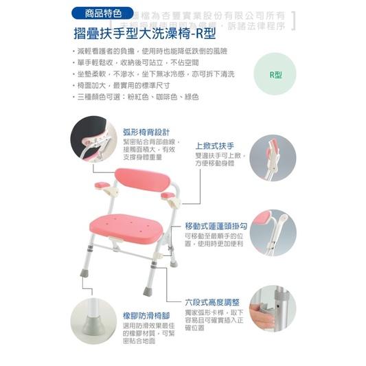 ❰免運❱ Richell 利其爾 折疊扶手大洗澡椅R型 RFA48061 48066 48062 杏豐 止滑 沐浴 洗澡-細節圖2