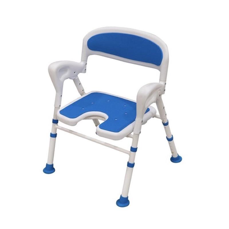 ❰免運❱ 晉宇 A字折收洗澡椅  JY-312 鋁合金 台灣製造 沐浴椅 洗澡椅 免工具 U型開口 EVA 輔具 補助-細節圖4