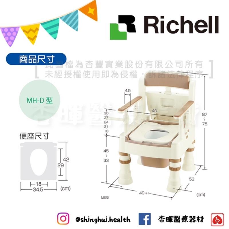 ❰免運❱ 日本 Richell 利其爾 可攜式舒適便座MH-D暖房脫臭型 REC45651 45653 便座 便盆椅-細節圖2