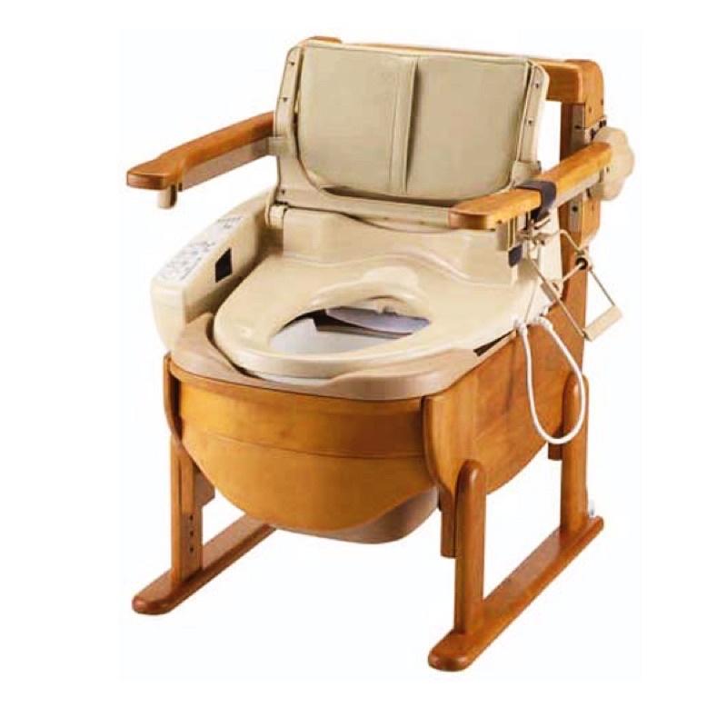 ❰免運❱ 日本 Richell 利其爾 木製舒適洗優TOTO免治便座 REC18501 免治馬桶 杏豐 便座 便盆椅-細節圖4