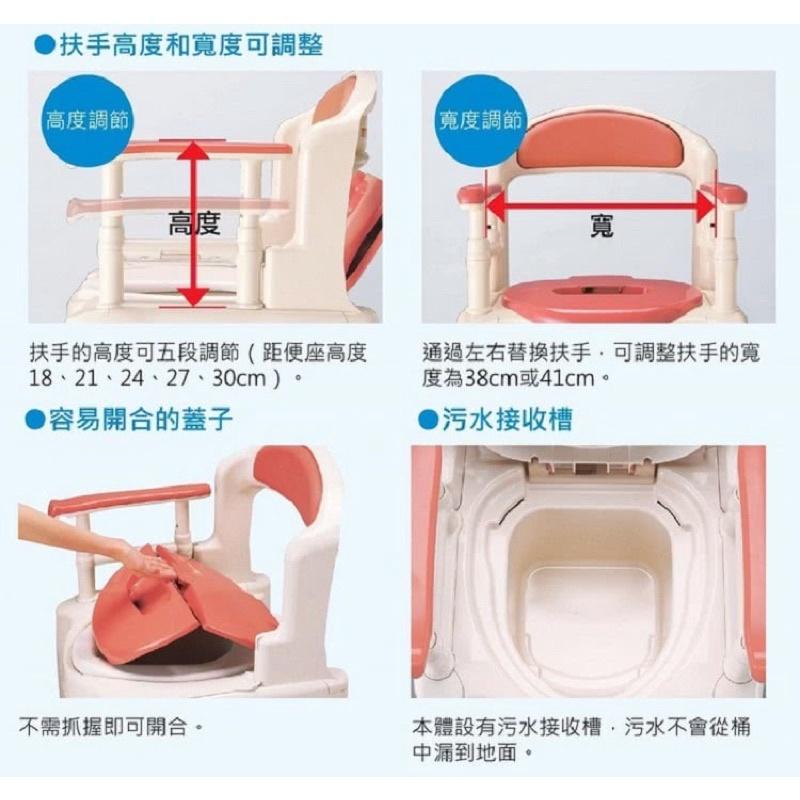 ❰免運❱ 佳樂美 日本安壽 坐便椅便攜式 日本製🇯🇵 消音 椅腳 扶手可調 馬桶椅 便盆椅 居家 輔具 FX-CP 安壽-細節圖6