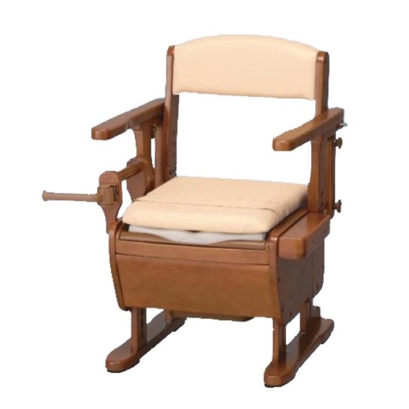 ❰免運❱ 日本安壽 安壽家具風坐便椅 掀之介WH (軟座) 原木 傢俱風 可掀扶手 掀之介WH 木質 便盆椅 銀髮 輔具-細節圖5