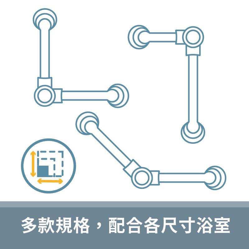 ❰免運❱ ORANGE+ 悅康品家 多角度浴室安全扶手 可組合 防鏽管 安全扶手 多角度 浴室廁所 無障礙設施 抗菌-細節圖5