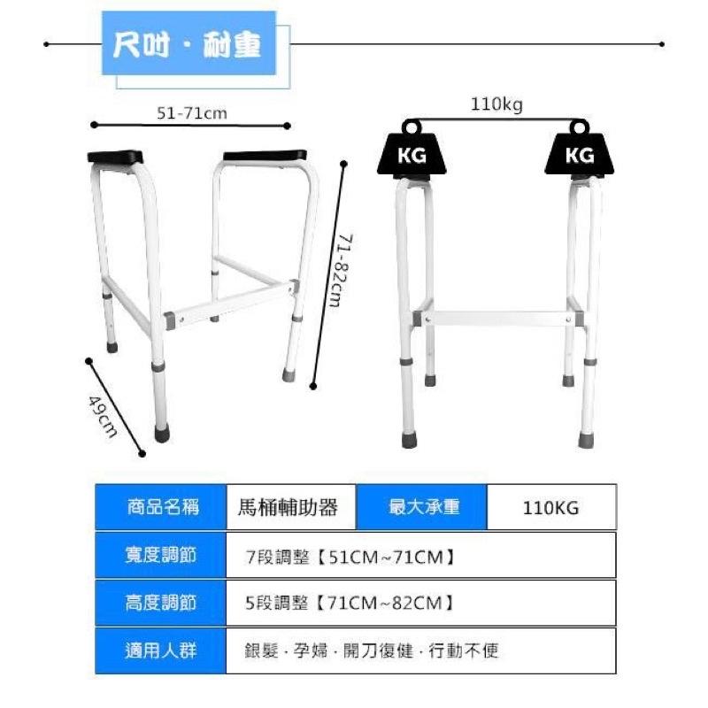 ❰免運❱ 晉宇 馬桶輔助器 JY-1101 台灣製造 鋁合金 台灣製造 扶手 橡膠 可調高低 實體店面 原廠公司貨-細節圖2