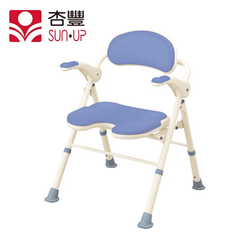 ❰免運❱ 日本 安壽 可收折TU型大洗澡椅 可調高低 沐浴椅 紅 藍 淋浴椅 可折疊 EVA沐浴椅 洗澡專科 銀髮輔具-細節圖7