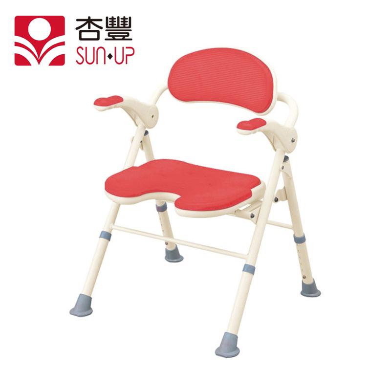 ❰免運❱ 日本 安壽 可收折TU型大洗澡椅 可調高低 沐浴椅 紅 藍 淋浴椅 可折疊 EVA沐浴椅 洗澡專科 銀髮輔具-細節圖8