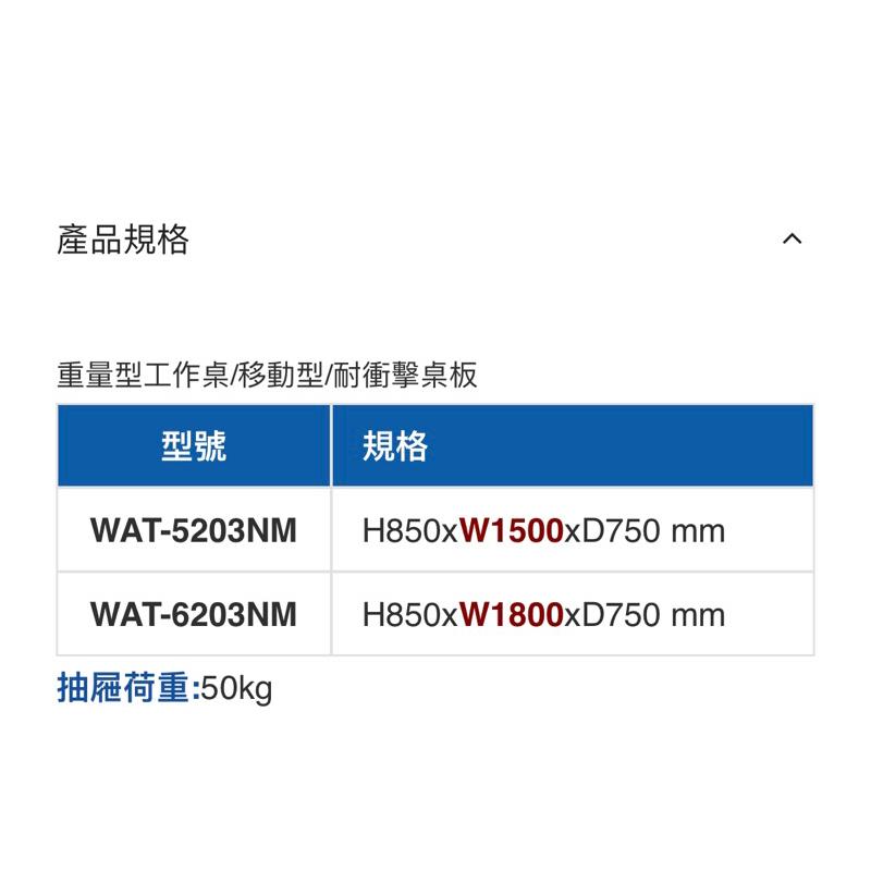 ❰免運❱ Tanko 天鋼 工作桌 WAT-5203NM 6203NM 橫三屜 加輪型 多功能桌 桌子 工業風 台灣製造-細節圖7