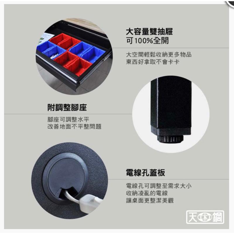 ❰免運❱ Tanko 天鋼 WET-4102W4 多功能桌 橫二屜+上架組 桌子 工業風 台灣製造 維修站設備 保養廠-細節圖5