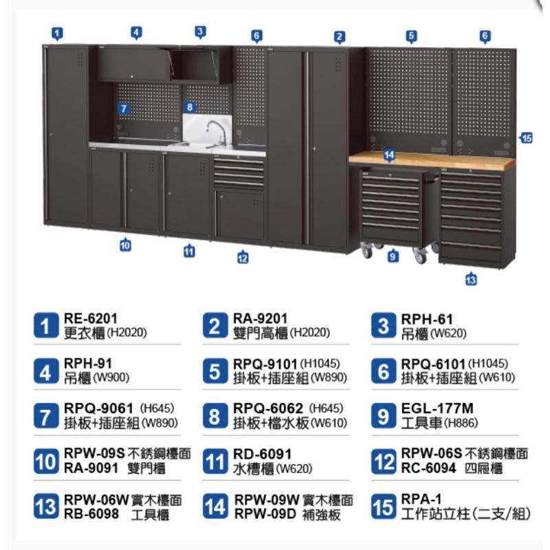 ❰免運❱ Tanko 天鋼 系統工作站 RB-6098 工具櫃 台灣製造 維修站設備 黑色 保養廠 汽修工程 置物櫃-細節圖2