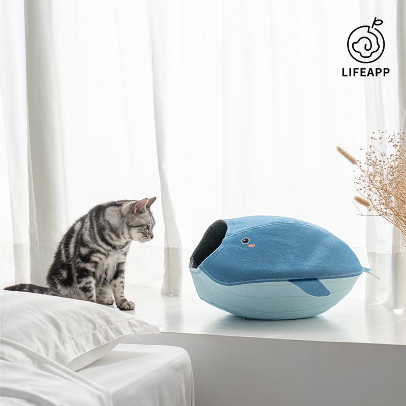 ❰免運❱ LIFEAPP 寵愛貓窩 海洋版 台灣製造 喵星人 小窩 寵物袋 居住空間 貓咪 秘密基地 小屋 貓塔 洞穴-細節圖5